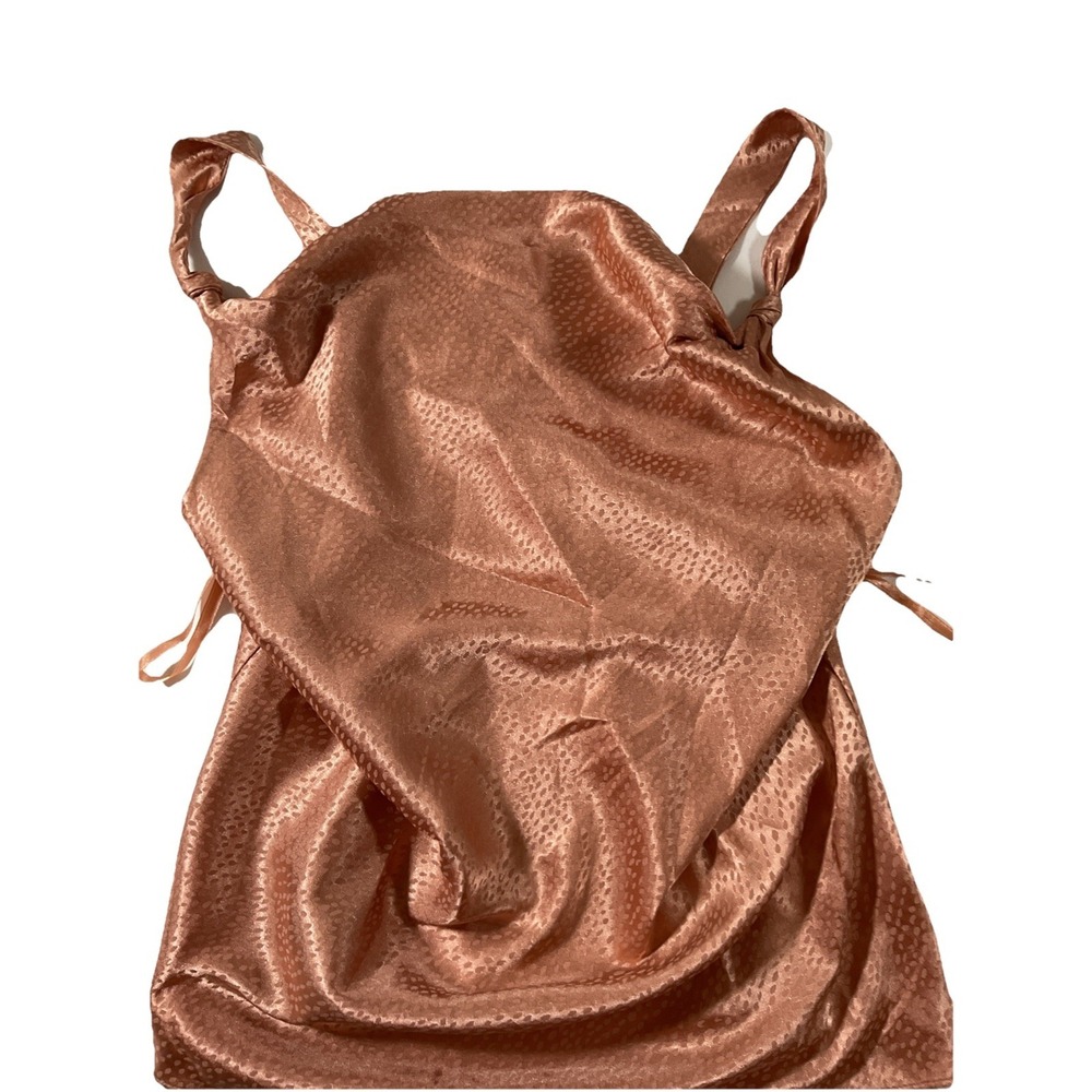 NWT KLD Sleeveless Satin Cowl Neck Blush Blouse Sz‎ Small Made In USA J62